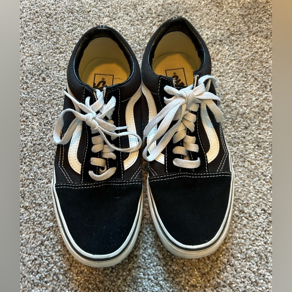 Vans low top womans Black and White Sneakers